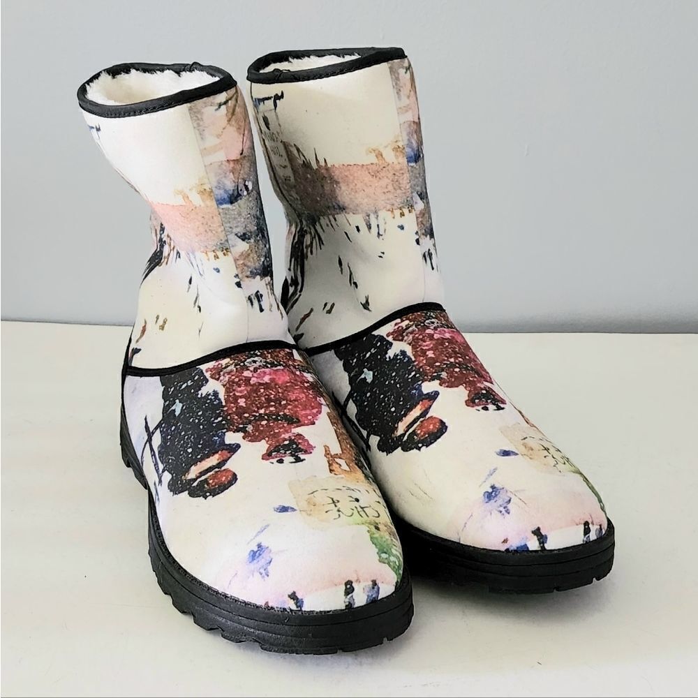 March hill snow winter ski vacation boots women's size 8 like new